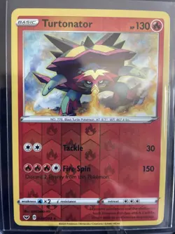 Turtonator Reverse Holo 029/202 SWSH01: Sword & Shield Base Set Pokemon Card - Image 1