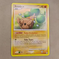 2007 Pokemon Diamond & Pearl Bonsly Common 71/130 LP Lightly Played - Image 1