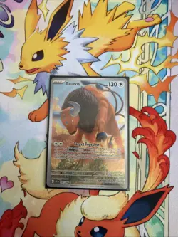 2026 Pokemon Chaos Rising Tauros 096/086 Illustration Rare Full Art NM/M - Image 3