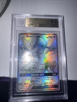 Pokemon 2019 Hidden Fates Shiny Vault Mewtwo GX SV59/SV94 Holo BGS 9.5 - Image 1