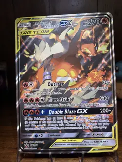 Pokemon TCG Reshiram And Charizard GX Tag Team SM201 Promo JUMBO OVERSIZED - Image 1
