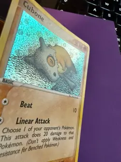 Pokemon TCG Cubone EX FireRed & LeafGreen 60/112 Holo Energy Reverse Holo - Image 2