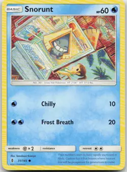 Snorunt 31/145 Common Guardians Rising Pokemon TCG NM - Image 1