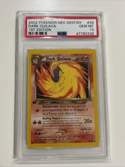 2000 PSA 10 Dark Quilava 1st Edition 39/105 Uncommon Neo Destiny Pokemon WOTC - Image 3