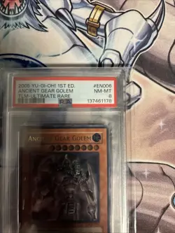 Ancient Gear Golem TLM-EN006 1st Edition Ultimate Rare Yugioh PSA 8 - Image 2