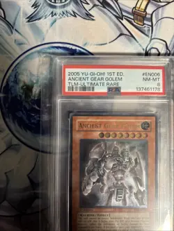 Ancient Gear Golem TLM-EN006 1st Edition Ultimate Rare Yugioh PSA 8 - Image 3