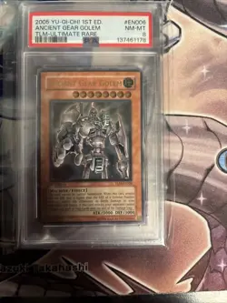 Ancient Gear Golem TLM-EN006 1st Edition Ultimate Rare Yugioh PSA 8 - Image 5