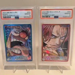 ONE PIECE PSA10 Lot Luffy Shanks Buggy Teach Robin Ivankov OP09 Alt Art Japan - Image 2