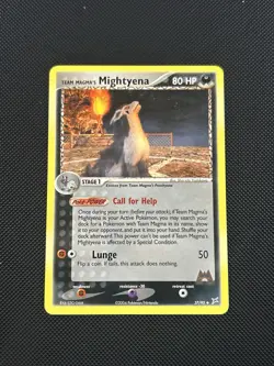 2004 Pokemon Team Magma’s Mightyena 37/95 EX Team Magma vs. Team Aqua NM!!! - Image 1