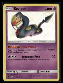 Seviper SV15/SV94 Hidden Fates Shiny Vault Rare Shiny Pokemon - Image 1
