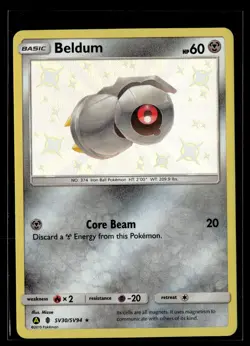 Beldum SV30/SV94 Hidden Fates Shiny Vault Rare Shiny Pokemon - Image 1