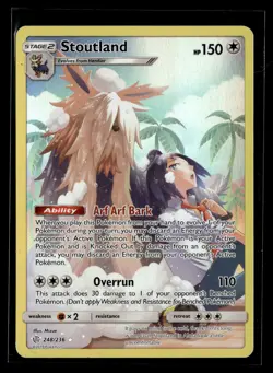 Stoutland 248/236 Cosmic Eclipse Secret Rare Pokemon - Image 1