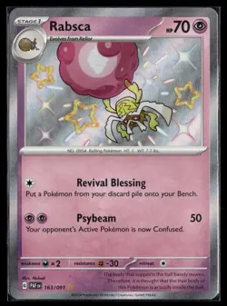 Rabsca 163/091 Paldean Fates Shiny Rare Pokemon - Image 1