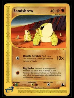 Sandshrew 92/144 Skyridge Common Pokemon - Image 1