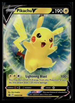 Pikachu V SWSH198 SWSH Black Star Promo Pokemon - Image 1