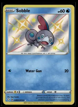 Sobble SV025/SV122 Shining Fates Shiny Vault Rare Shiny Pokemon - Image 1