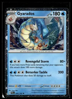 Gyarados 043/193 Paldea Evolved Cosmo Rare Pokemon - Image 1