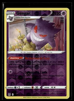 Gengar 066/196 Lost Origin Reverse Holo Rare Holo Pokemon - Image 1