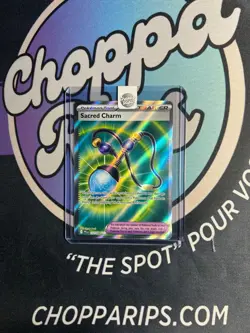 Pokemon Phantasmal Flames Sacred Charm Full Art Ultra Rare Holo #122/094 - Image 1