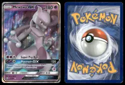 MEWTWO GX 31/68 HOLO GX RARE HIDDEN FATES POKEMON MP - Image 3