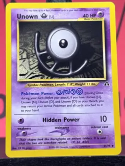 Unown [U] 51/75 Neo Discovery Regular Uncommon 2000 WOTC Pokemon TCG VLP - Image 3