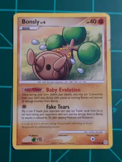 Bonsly 71/130 Common Diamond & Pearl Pokemon damaged - Image 1