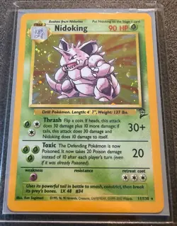 Pokemon TCG Nidoking 11/130 Base Set 2 Holo (C) 1999 Wizards. Mint Condition - Image 3