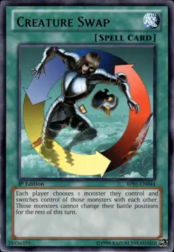 Creature Swap - Black Rare 1st Edition BP01-EN044 - NM - YuGiOh - Image 1