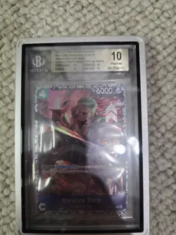 BGS 10 Roronoa Zoro ST12-008 One Piece Promo Treasure Cup Top 64 ONE PIECE - Image 1
