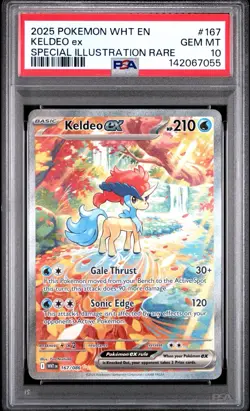 PSA 10 Keldeo EX 167/086 Pokemon White Flare Special Illustration Rare Card - Image 1