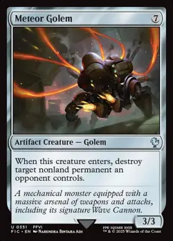 MTG Magic the Gathering Meteor Golem (351/843) Final Fantasy Commander LP - Image 1