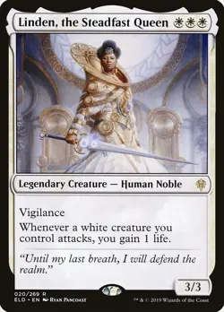 Linden, the Steadfast Queen #20 (NM) - MTG - Throne Eldraine Magic the Gathering - Image 1