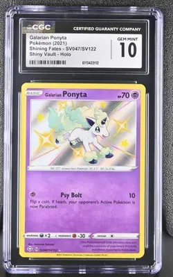 SEQUENTIAL CGC 10 GALARIAN PONYTA SV047 CGC 8.5 SWSH013 CGC 9 RAPIDASH POKEMON - Image 4