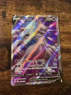 Pokemon Mewtwo V SWSH229 Sword & Shield Promo Full Art Holo Basic 220 HP English - Image 1