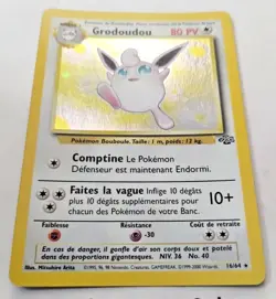 Grodoudou - Holo Rare FRENCH 32/64 Jungle Set Pokemon - Uncirculated - Image 2
