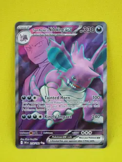 Pokemon TCG S&V Destined Rivals 216/182 Team Rocket's Nidoking EX Full Art - Image 1