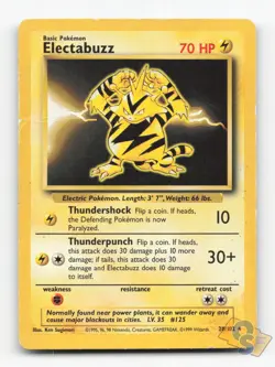 Pokemon TCG - Electabuzz 20/102 Heavily Played Rare Base Set Unlimited - Image 1