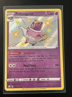 Polteageist SV053/SV122 Shining Fates Holo Rare Pokemon TCG 2021 NM Condition - Image 3
