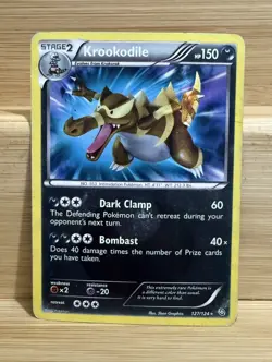 Krookodile Holo Shiny Secret Rare Card 127/124 Dragons Exalted HEAVY PLAY - Image 1