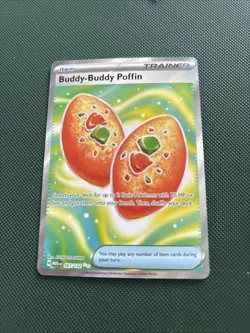 Pokemon TCG Buddy-Buddy Poffin 167/132 Mega Evolution Full Art Trainer Card - Image 1