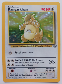Kangaskhan Pokemon Card Holo WOTC 5/64 Jungle Set Rare Vintage 1999 Original LP - Image 1