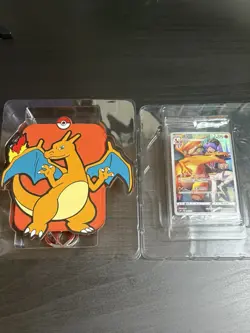 Pokemon Chinese Sword&Shield Charizard Card Display Frame set W promo US Seller - Image 1