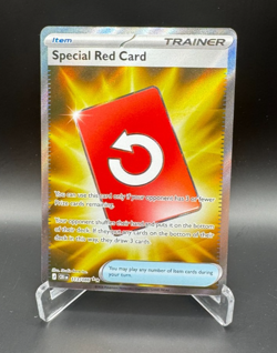 Special Red Card 113/086 Me04: Chaos Rising Holo Full Art Ultra Rare - Image 1