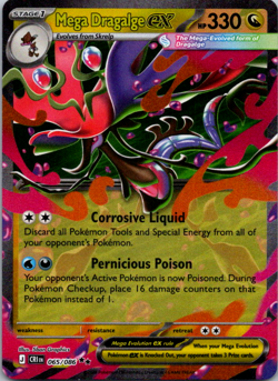 Mega Dragalge ex 065/086 ME04: Chaos Rising Double Rare Pokemon NM - Image 1