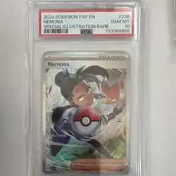 Pokemon PSA 10 2024 Nemona 238/091 SV Paldean Fates EN SIR Holo Full Art - Image 1