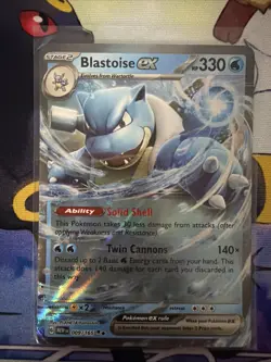 The Pokemon Company Blastoise ex 009/165 Scarlet & Violet 151 Holo Double Rare … - Image 1