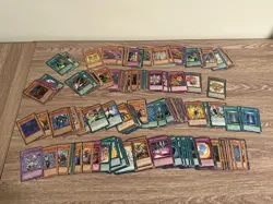 168 Card Lot of 1996 Yu-Gi-Oh 1st Edition Vintage Trading Cards - no holos - Image 1