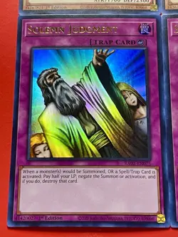 3x Solemn Judgment + 3x Artifact Lancea | Ultra Rares | NM | 1st Ed | YuGiOh! - Image 3