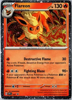 Pokemon Card - Flareon (Cosmos Holo) Scarlet & Violet Promo 167 Promo Holo NM - Image 1