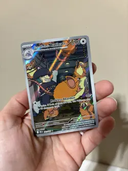 Team Rocket's Raticate 202/182 Destined Rivals Full Art 2025 Holo Pokemon Card - Image 2